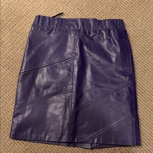 Purple Leather Skirt